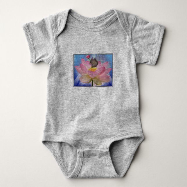 Darling Baby Squirrel with Sweet Heart Baby Bodysuit (Front)