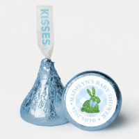 Darling Boxwood Rabbit Blue Bow Boy Baby Shower Hershey®'s Kisses®