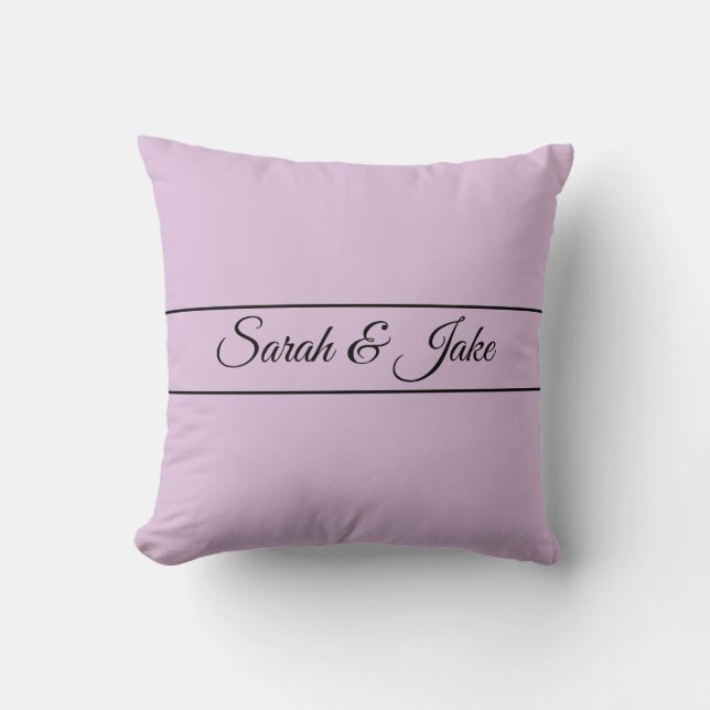 Darling Couple Lavender Throw Pillow (Front)
