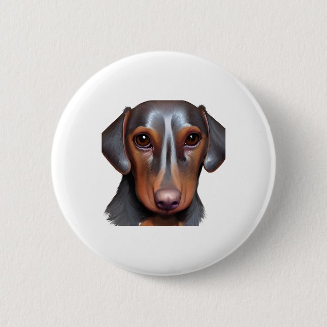 Darling Dachshund   Button (Front)