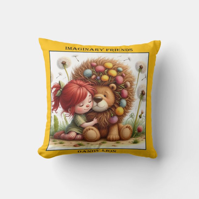 Darling Dandelion Throw Pillow (Front)