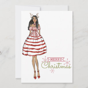 Darling Diva Christmas Holiday Card