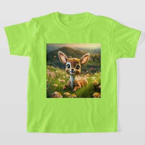 Darling Doe Adorable Deer Portrait T_Shirt