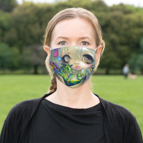 Darling Dragonling IV dragon fairy by Jasmine Adult Cloth Face Mask