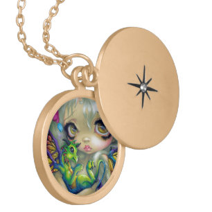 "Darling Dragonling IV" Locket Necklace