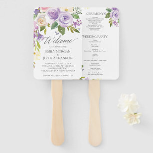 wedding program fans zazzle