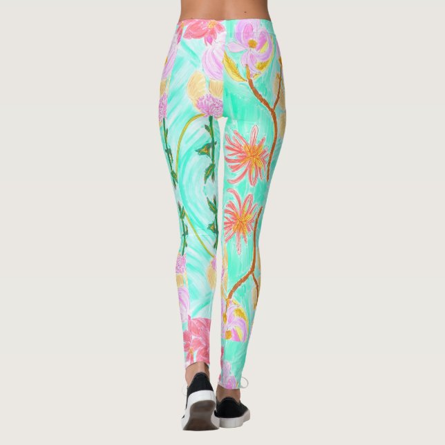 Darling Floral Leggings by Ariella & Lily Designs (Back)