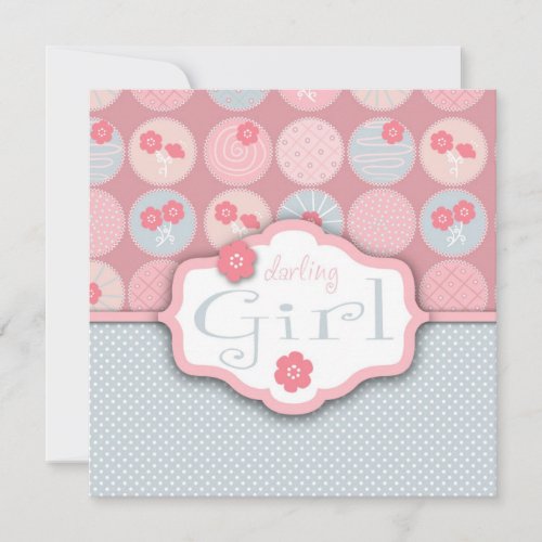 Darling Girl Invitation Square