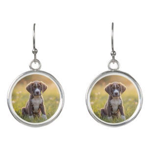Darling Great Dane Drop Earrings