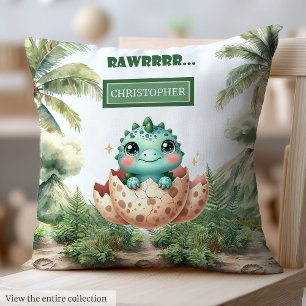 Darling Hatching Soon Baby Dinosaur Baby Pillow