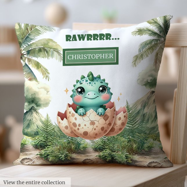 Darling Hatching Soon Baby Dinosaur Baby Pillow  (Darling Hatching Soon Baby Dinosaur Baby Pillow Gift)