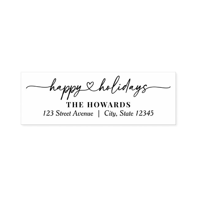 Darling Heart Happy Holidays Self-Inking Stamp (Design)