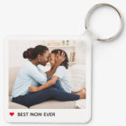 Darling Heart Personalized Photo Keychain
