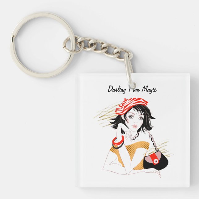 Darling I am Magic Attitude Quote Keychain (Front)
