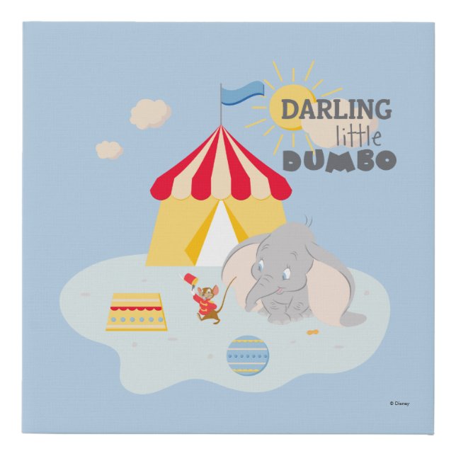 Darling Little Dumbo & Timothy Faux Canvas Print (Front)