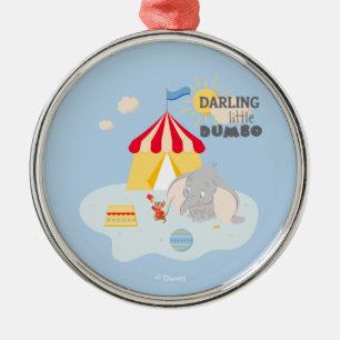 Darling Little Dumbo & Timothy Metal Ornament