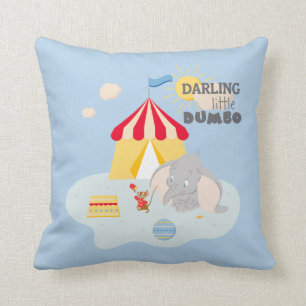 Darling Little Dumbo & Timothy Throw Pillow