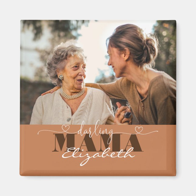 Darling Mama Photo Gift for Mom  Magnet (Front)