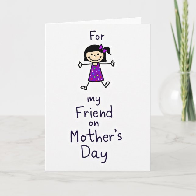 Darling Mothers Day Girl Art Card (Front)
