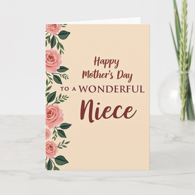 Darling Mothers Day Niece Card (Front)