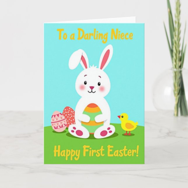 Darling Niece Easter Card (Front)