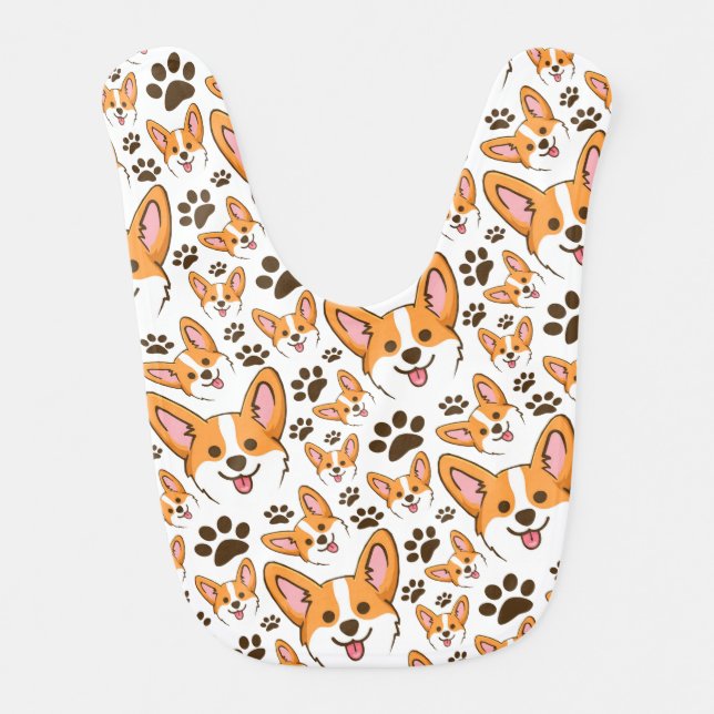 Darling Pembroke Welsh Corgi Pet Puppy Dog Baby Bib (Front)