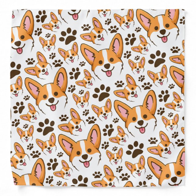 Darling Pembroke Welsh Corgi Pet Puppy Dog Bandana (Front)