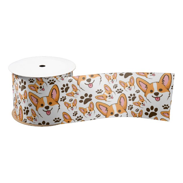 Darling Pembroke Welsh Corgi Pet Puppy Dog Satin Ribbon (Spool)