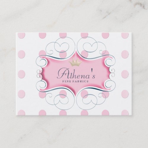 Darling Pink Frame and Pink Polka Dots Business Card Templates