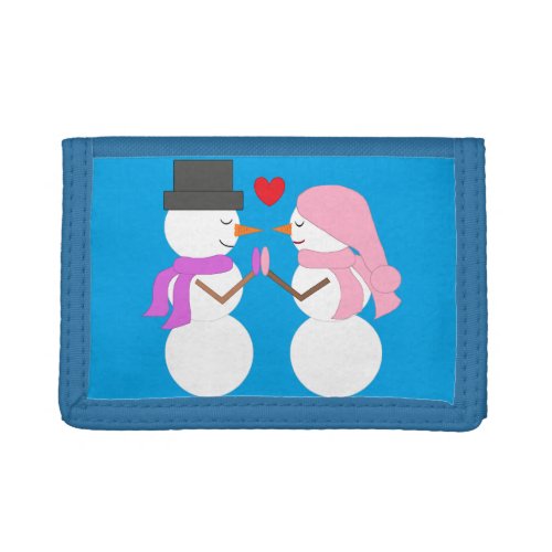 Darling Snowpeople in Love Trifold Wallet