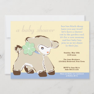 Darling Toy Baby Lamb Shower Invitation