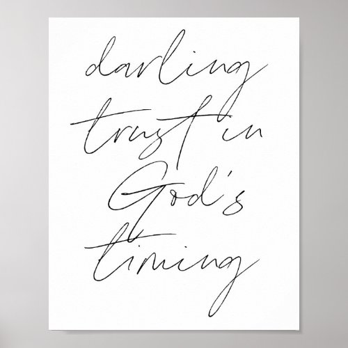 Darling Trust In Gods Timing Poster