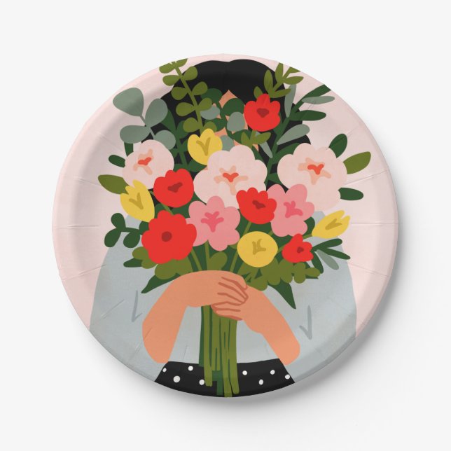 Darling Valentine II Paper Plates (Front)