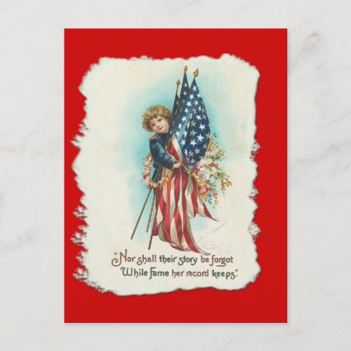 Darling Vintage Americana Design Postcard