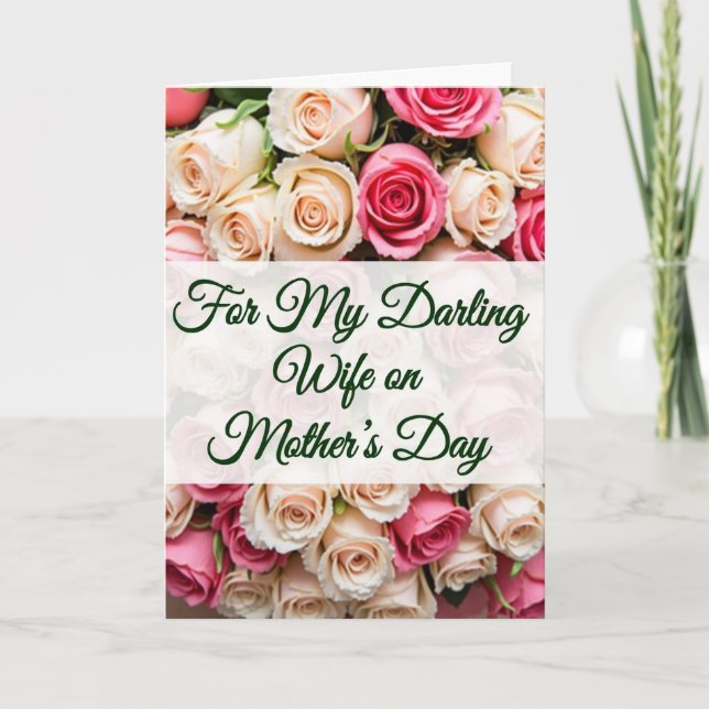 Darling Wife Mothers Day Card (Front)