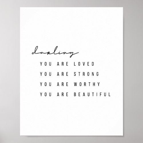 Darling You Are Loved You Are Strong Poster