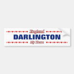 [ Thumbnail: Darlington - My Home - England; Red & Pink Hearts Bumper Sticker ]