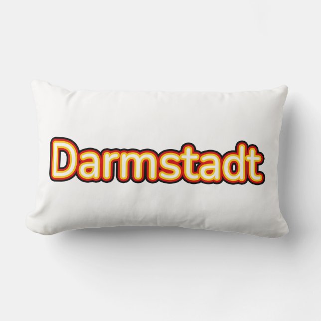 Darmstadt Deutschland Germany Lumbar Pillow (Front)