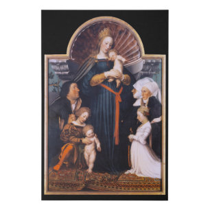 Darmstadt Madonna, Holbein the Younger Faux Canvas Print