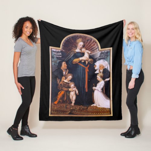 Darmstadt Madonna Holbein the Younger Fleece Blanket