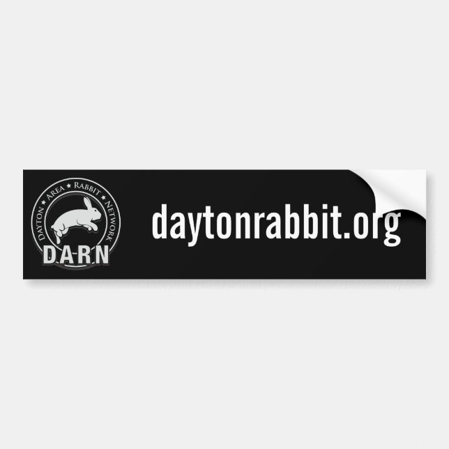 DARN Bumper Sticker - Black (Front)