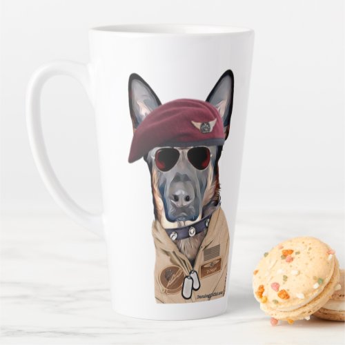 Darn Doggie Club 4Veterans Alpha  Logo Latte Mug