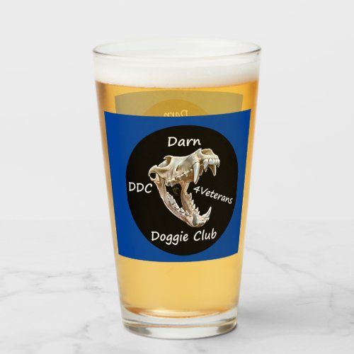 Darn Doggie Club 4Veterans Logo Glass