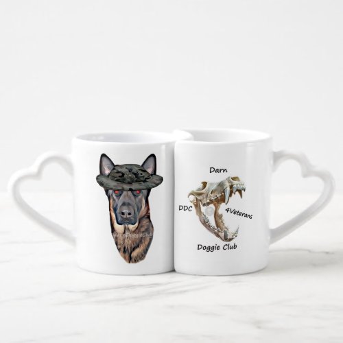 Darn Doggie Club Alpha  4Veterans Logo  Coffee Mug Set