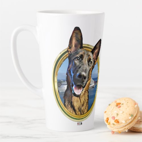 Darn Doggie Club Alpha Military and Happy Doggie Latte Mug