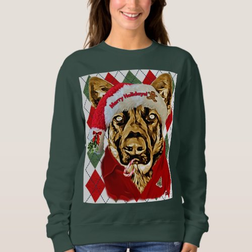 Darn Doggie Club Golden Doggie Ugly Christmas Sweatshirt