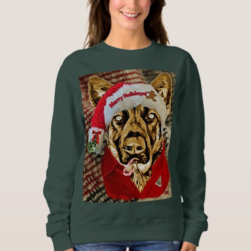 Darn Doggie Club Golden Doggie Ugly Christmas Sweatshirt