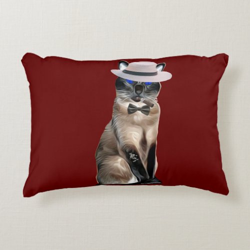 Darn Kittie Club Alpha  Logo Accent Pillow
