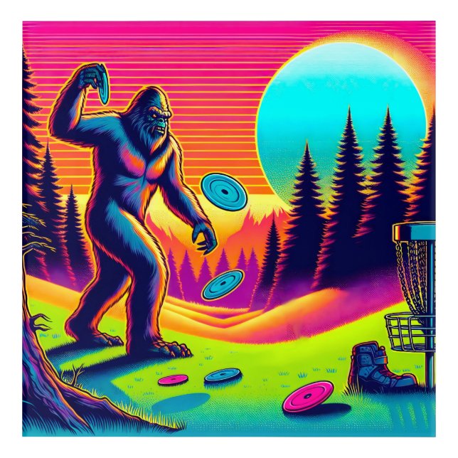 Darn Trees | Bigfoot Disc Golf Humor  Acrylic Print (Front)