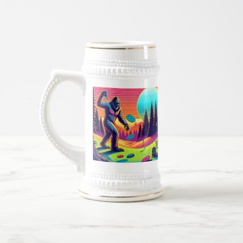 Darn Trees  Bigfoot Disc Golf Humor Beer Stein